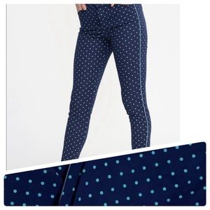Navy/Mint Polka Dot Pixie Pant